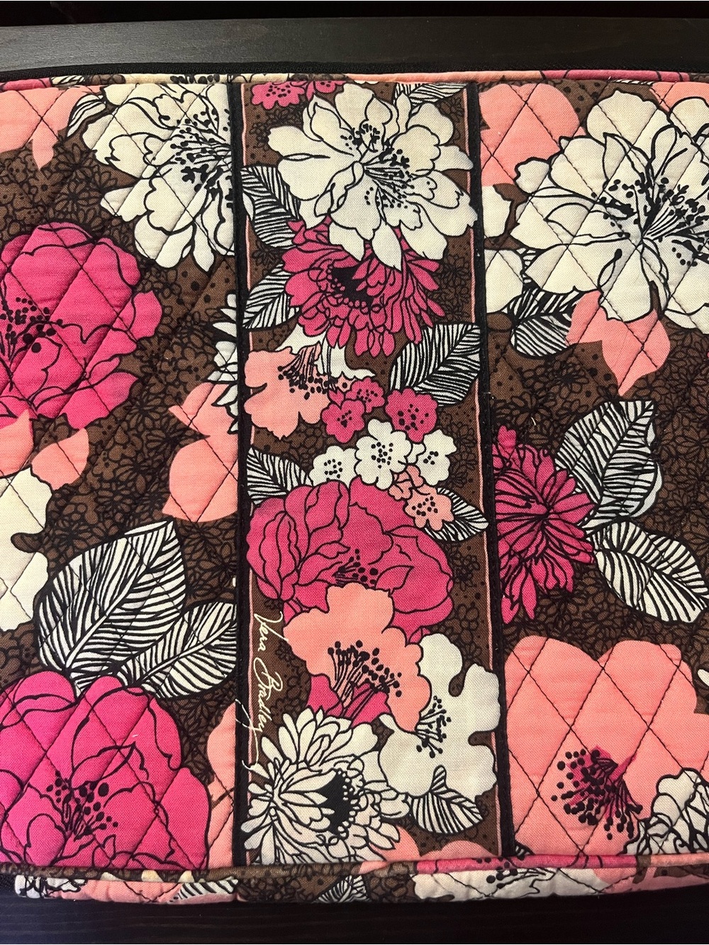 Retired Vera Bradley Mocha Rouge Laptop Sleeve - Picture 5 of 7